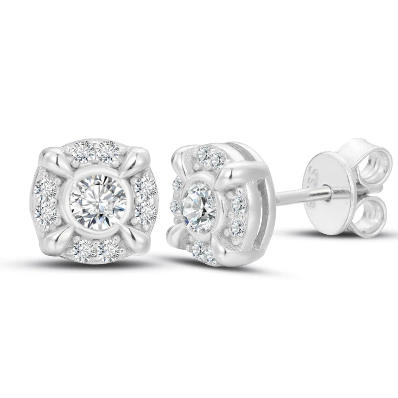 S925 Full Moissanite Dragon Claw Stud Earrings For Women Men Hiphop Fine Jewelry Earings 100% 925 Sterling Silver Sparkling Gift