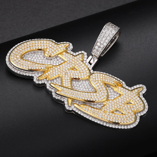 High Quality Styles Letter Pendant Silver 925 Moissanite Iced Out Custom Name Necklace For Men Hip Hop Jewelry Gifts