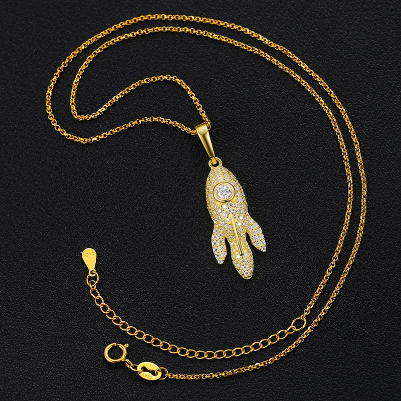 Top Quality 100% 925 Sterling Silver Whale Moissanite Pendant Iced Out Bling Necklace For Women/Men Hip Hop Fine Jewelry Party Gifts