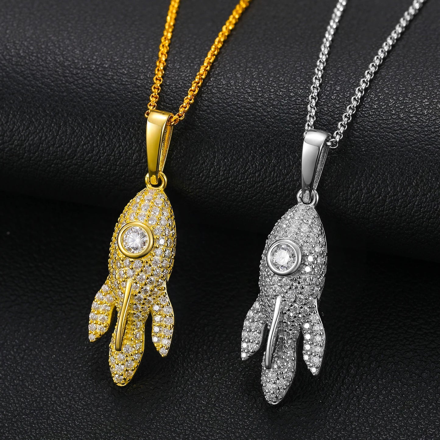 Top Quality 100% 925 Sterling Silver Whale Moissanite Pendant Iced Out Bling Necklace For Women/Men Hip Hop Fine Jewelry Party Gifts