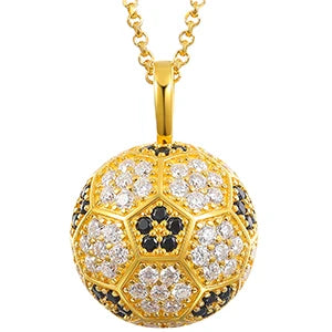 Exquisite Sport Football Pendant Necklace 925 Sterling Silver With Moissanite Diamond Iced Out Fine Jewelry Accept Dropshipping