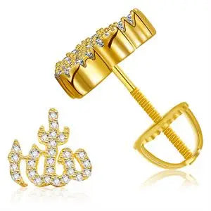 Moissanite Muslim Islam Allah Stud Earrings Religious 925 Sterling Silver Iced Out Women Men Hip Hop Jewelry Passed Diamond Test