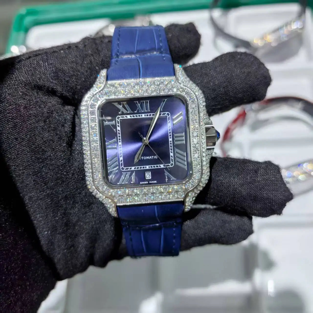 Vvs Moissanite Diamond Watch Hip Hop Top Luxury Iced Out Watch Pass Diamond Tester Vvs Moissanite Diamond Watch for Men