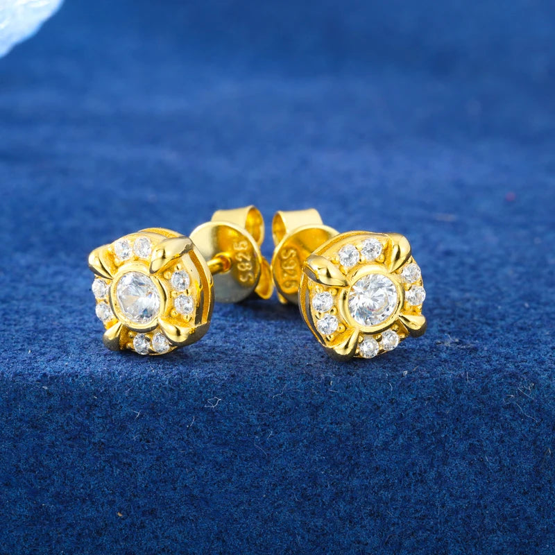 S925 Full Moissanite Dragon Claw Stud Earrings For Women Men Hiphop Fine Jewelry Earings 100% 925 Sterling Silver Sparkling Gift