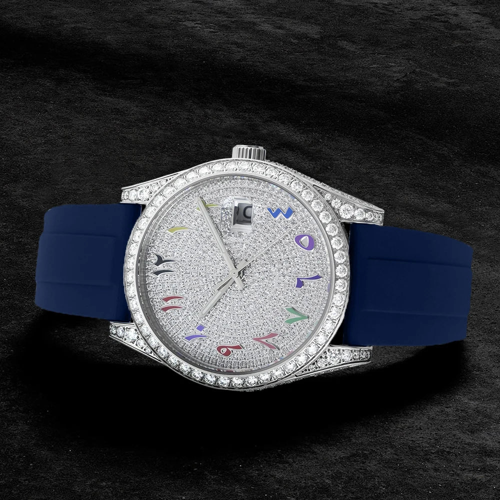 Luxury Hip Hop Iced Out VVS Diamond Men Designer Watches Automatic Mechanical Moissanite Watch