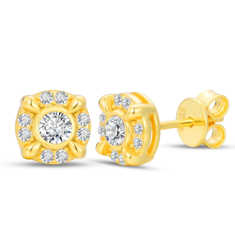 S925 Full Moissanite Dragon Claw Stud Earrings For Women Men Hiphop Fine Jewelry Earings 100% 925 Sterling Silver Sparkling Gift