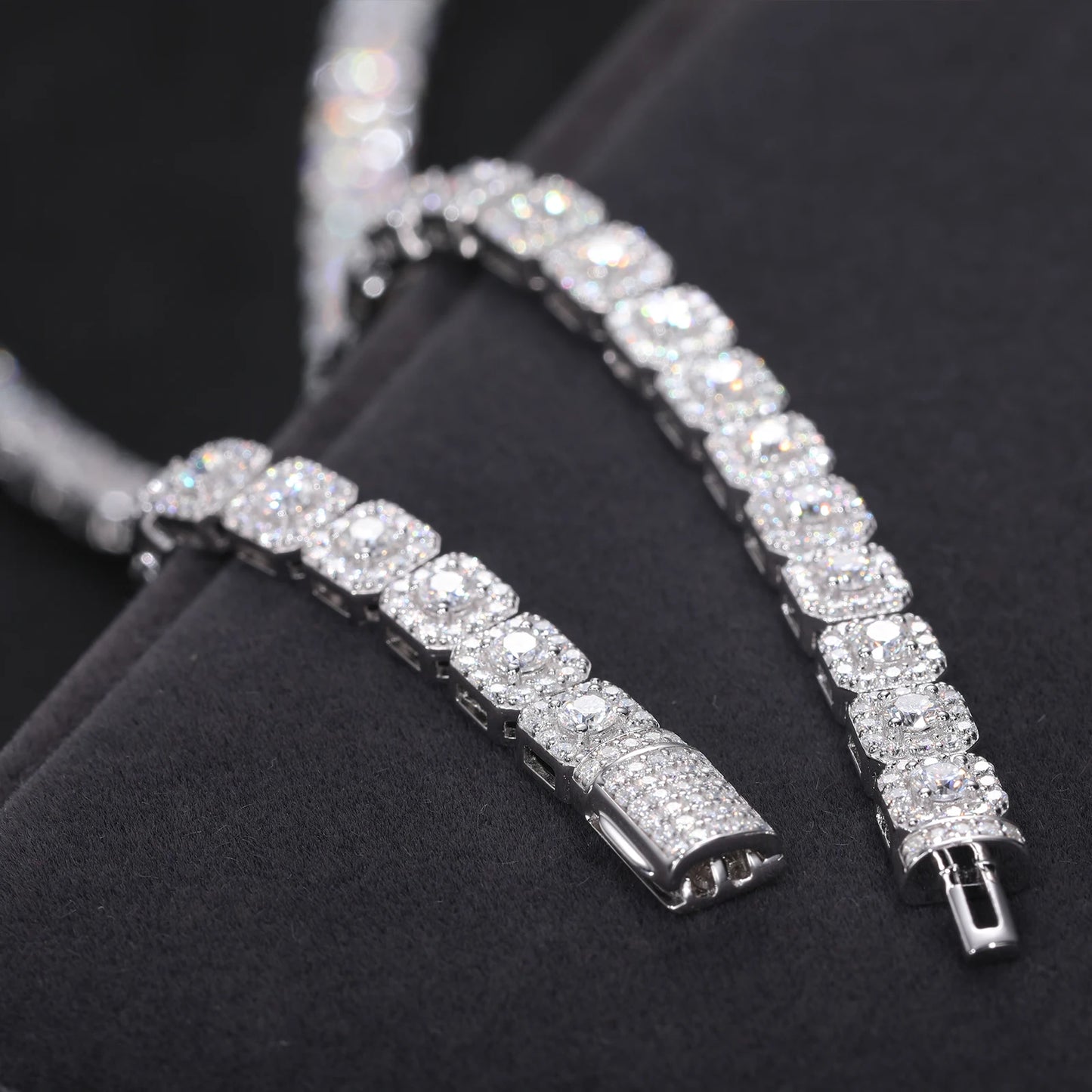 Unisex Cuban Chain 6mm Width Chain S925 Bracelet VVS1 Moissanite With Certificate For Men/Women Hip Hop Jewelry Gift