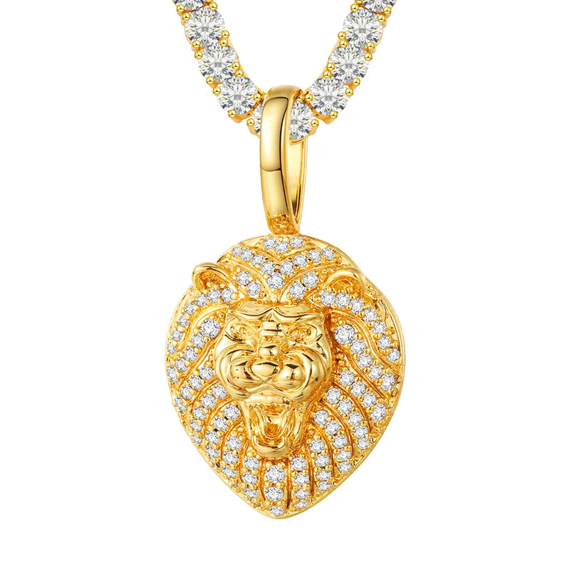 TUHE Unisex High Quality VVS1 Moissanite Iced Out Shark Pendant 18k electroplating For Men/Women Hip Hop Jewelry Gift