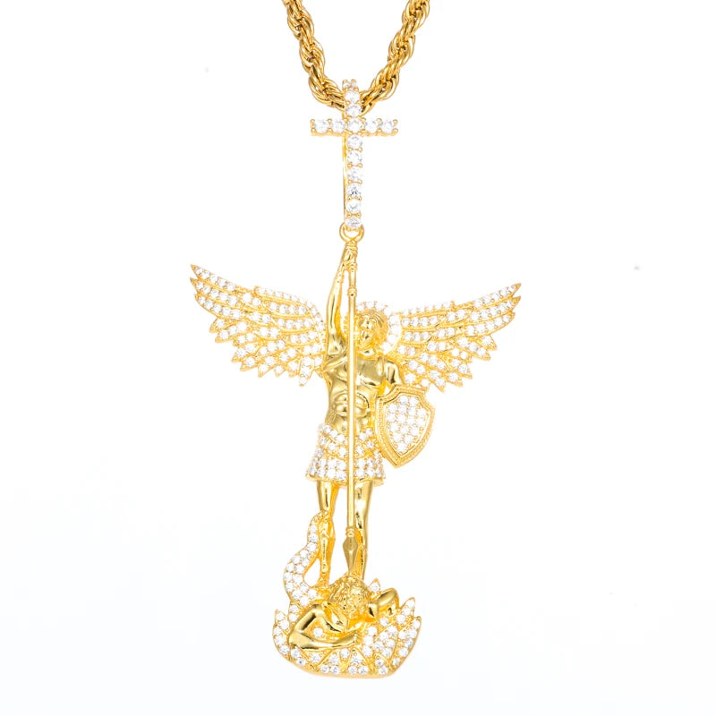 Unisex AK pendant Pendants Hip Hop Jewelry Fully Moissanite Pendant Necklace Fine, Luxurious jewelry