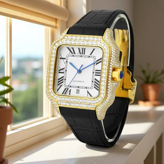 Blingbling Vvs Moissanite Diamond Watch 2025 Hip Hop Top Brand Luxury Iced Out Watches Pass Diamond Tester Wristwatch for Men