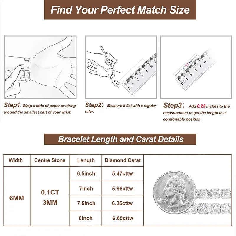 Unisex Cuban Chain 6mm Width Chain S925 Bracelet VVS1 Moissanite With Certificate For Men/Women Hip Hop Jewelry Gift