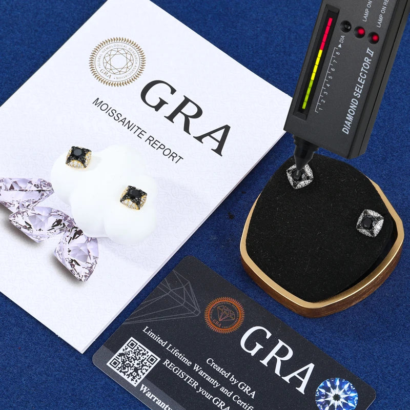 Original Design Full Iced Out Moissanite Frost Star Stud Earrings For Men Women 925 Sterling Silver Exquisite Party Jewelry Gift