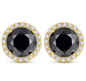 New 925 Sterling Silver D VVS1 Moissanite Stud Earrings For Women Round Earrings Engagement Wedding Daily Work Party Luxurious Gift