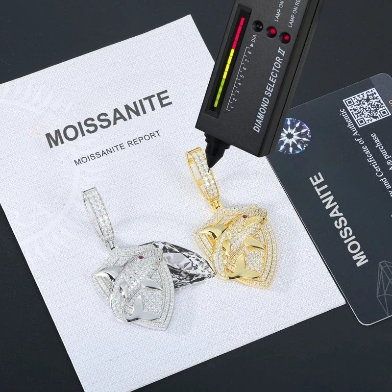 TUHE Unisex High Quality VVS1 Moissanite Iced Out Shark Pendant 18k electroplating For Men/Women Hip Hop Jewelry Gift