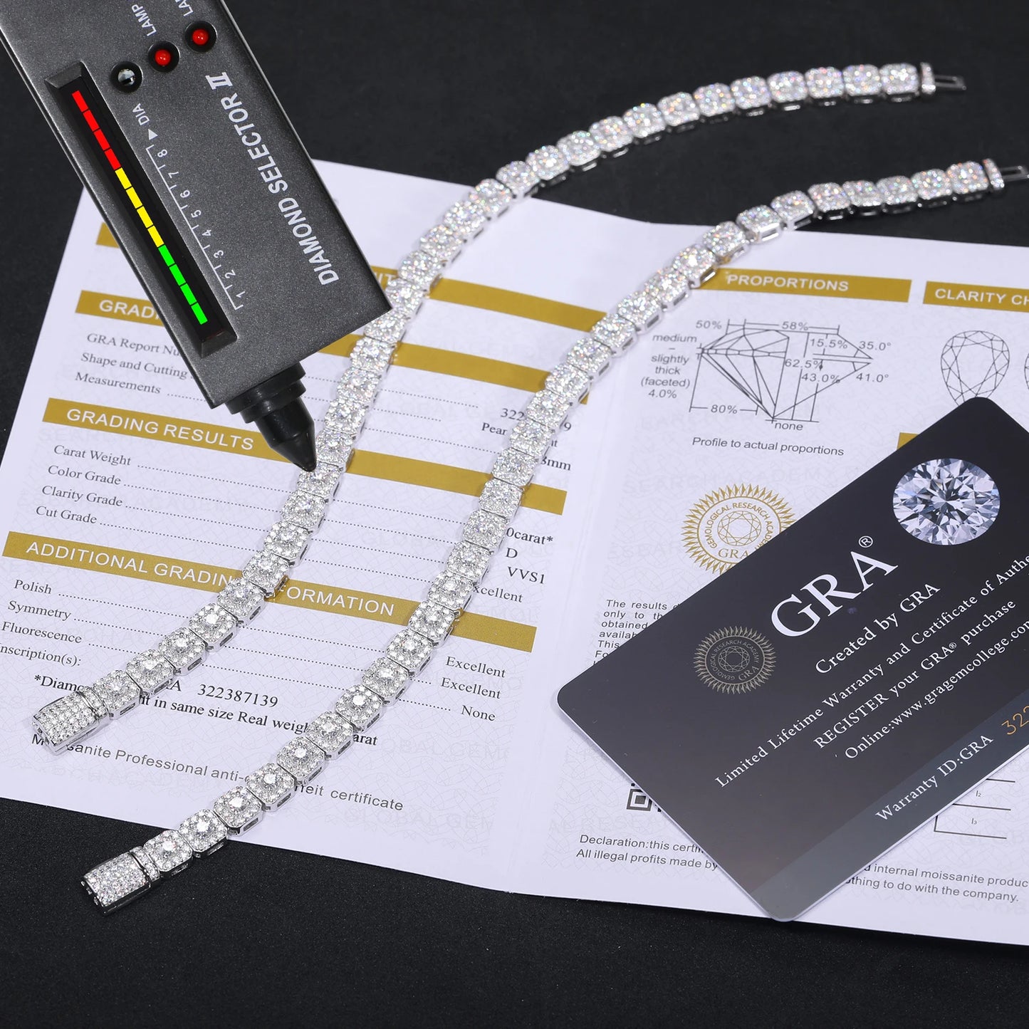 Unisex Cuban Chain 6mm Width Chain S925 Bracelet VVS1 Moissanite With Certificate For Men/Women Hip Hop Jewelry Gift