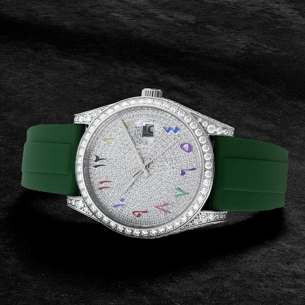 Luxury Hip Hop Iced Out VVS Diamond Men Designer Watches Automatic Mechanical Moissanite Watch