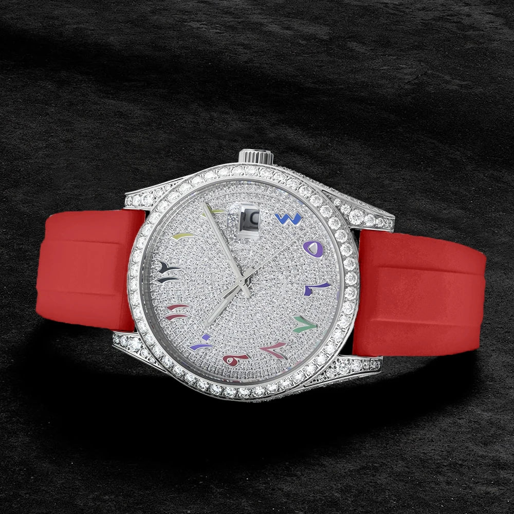 Luxury Hip Hop Iced Out VVS Diamond Men Designer Watches Automatic Mechanical Moissanite Watch