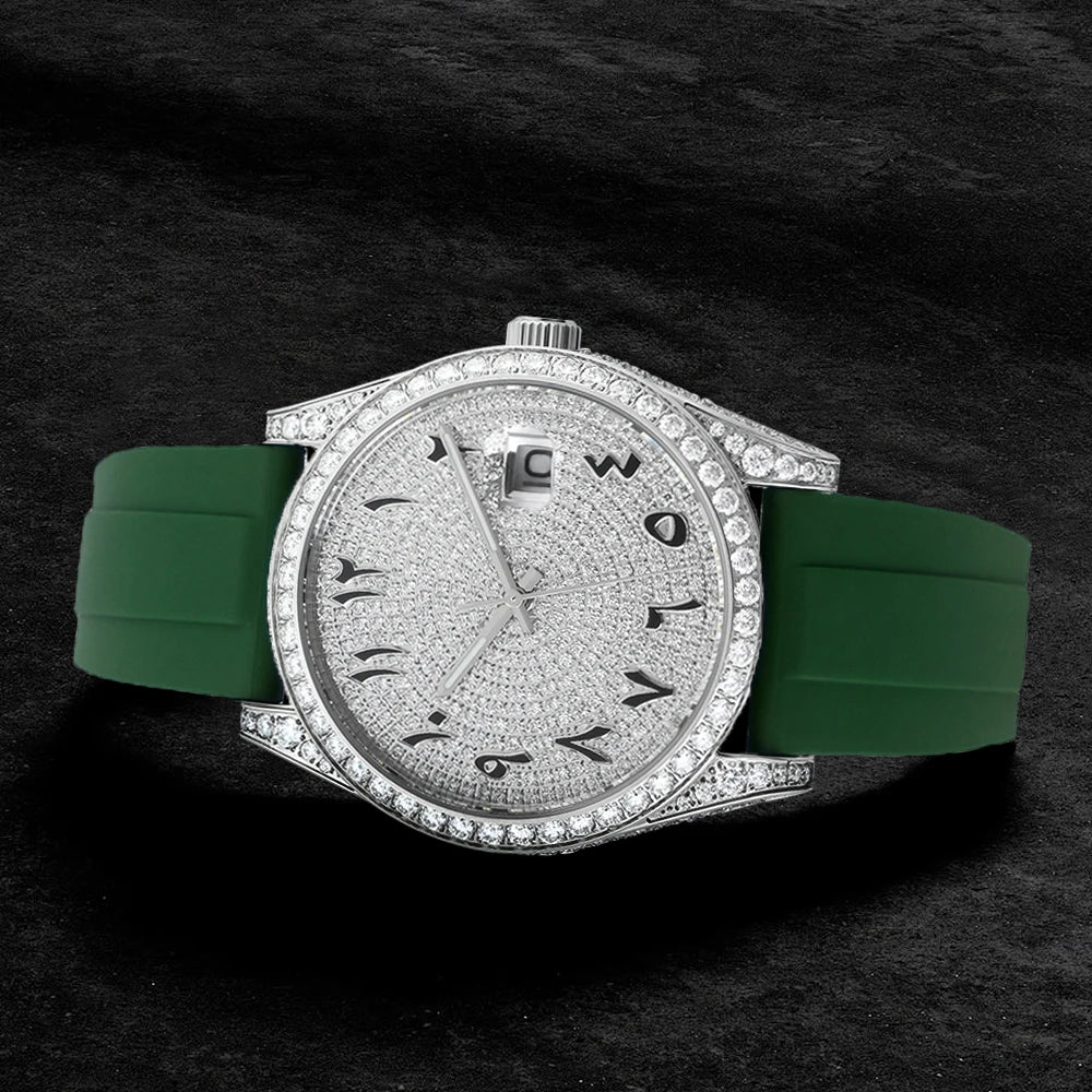 Luxury Hip Hop Iced Out VVS Diamond Men Designer Watches Automatic Mechanical Moissanite Watch