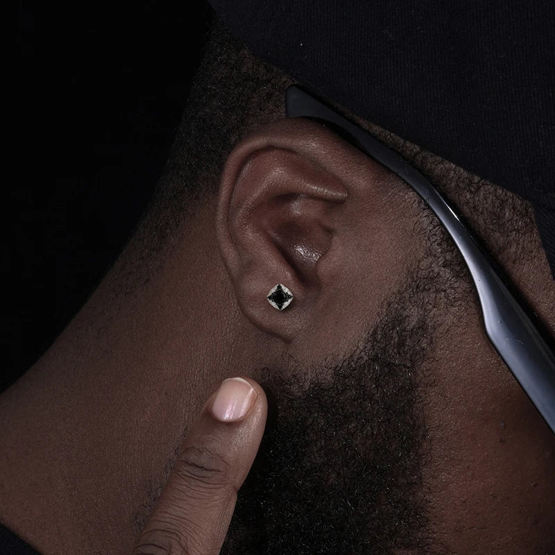 Original Design Full Iced Out Moissanite Frost Star Stud Earrings For Men Women 925 Sterling Silver Exquisite Party Jewelry Gift