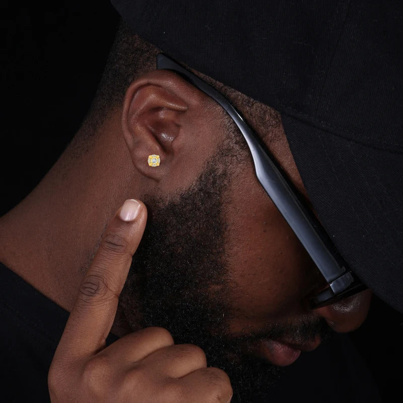 S925 Full Moissanite Dragon Claw Stud Earrings For Women Men Hiphop Fine Jewelry Earings 100% 925 Sterling Silver Sparkling Gift