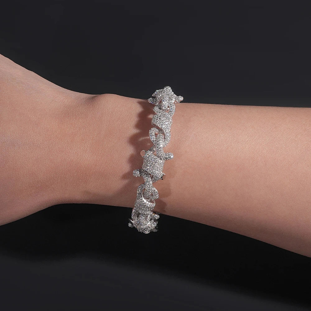 15mm Rope 8 Moissanite Cuban Chain S925 Silver For Women Men Iced Out Chain Hip Hop Jewelry Pass Diamonds Tester With GRA Free S