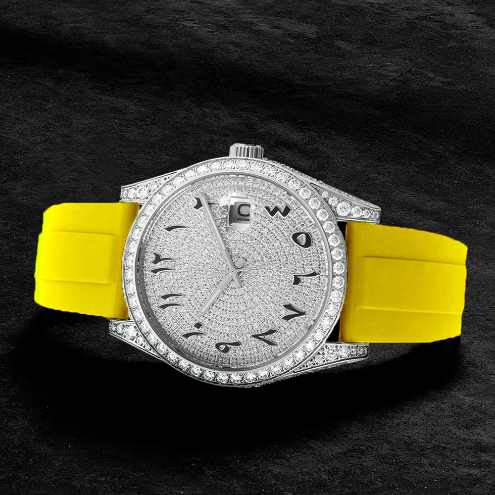 Luxury Hip Hop Iced Out VVS Diamond Men Designer Watches Automatic Mechanical Moissanite Watch