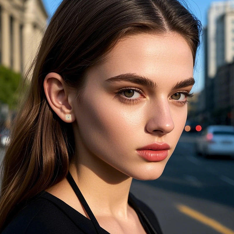 Hip Hop Classic Stud Earring for Men Women Iced Out D Color Moissanite 925 Sterling Silver Sparkling Earring Jewelry Accessories