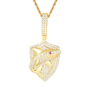 TUHE Unisex High Quality VVS1 Moissanite Iced Out Shark Pendant 18k electroplating For Men/Women Hip Hop Jewelry Gift