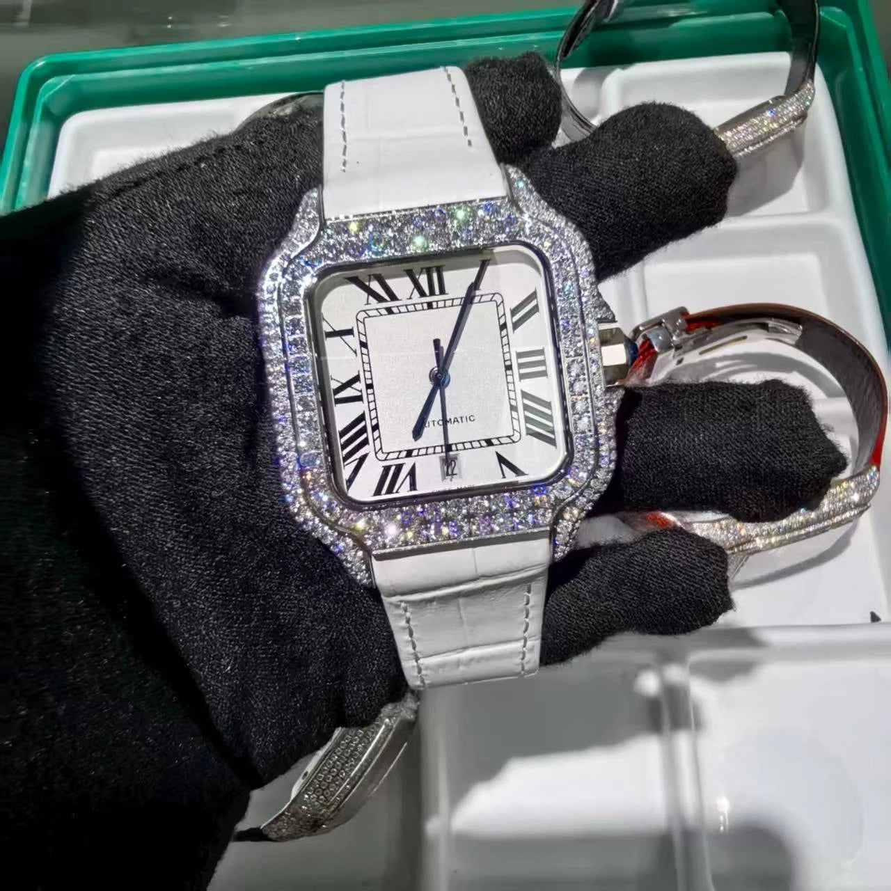 Vvs Moissanite Diamond Watch Hip Hop Top Luxury Iced Out Watch Pass Diamond Tester Vvs Moissanite Diamond Watch for Men