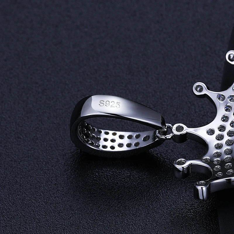 D VVS Moissanite Crown Queen Pendant Necklace S925 Silver Creativity Girl Men Hip Hop Fine Jewelry Fashion Personality Gift