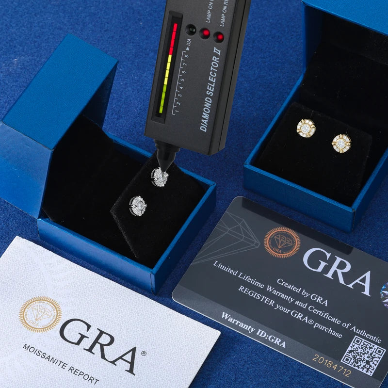 S925 Full Moissanite Dragon Claw Stud Earrings For Women Men Hiphop Fine Jewelry Earings 100% 925 Sterling Silver Sparkling Gift