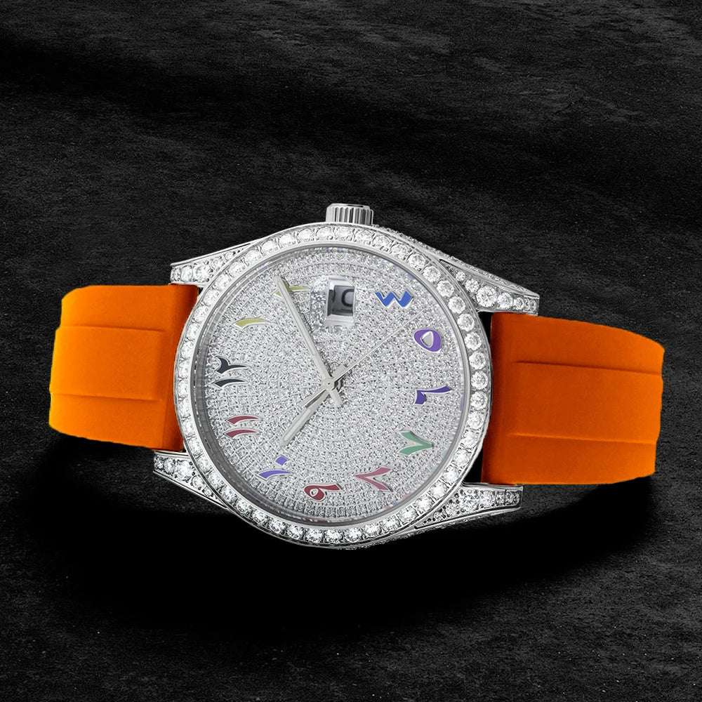 Luxury Hip Hop Iced Out VVS Diamond Men Designer Watches Automatic Mechanical Moissanite Watch